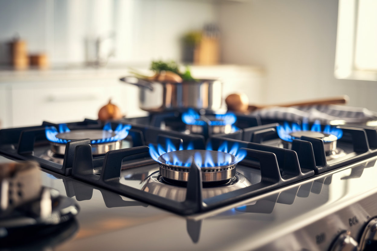 A gas stove